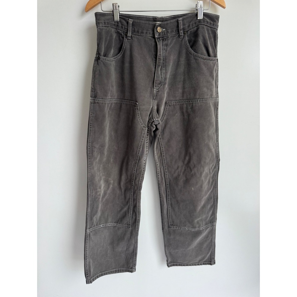 Rudy Jude Canvas Utility Pants Charcoal Grey Double Knee Organic Cotton Women 4